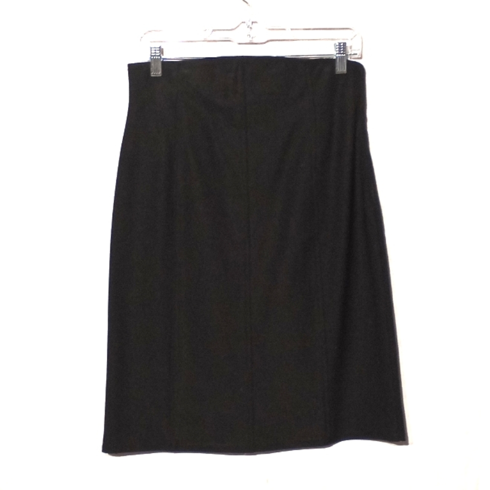 MALISY Black Wool Blend High-Waisted Pencil Skirt, Made in Italy